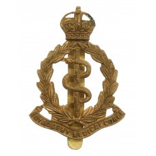 Royal Army Medical Corps (R.A.M.C.) Brass Cap Badge - King's Crown