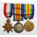 WW1 1914-15 Star Medal Trio - P.O. H. Alcock, Royal Navy