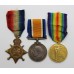 WW1 1914-15 Star Medal Trio - Pte. G. Montgomery, 1st/4th Bn. King's Own Scottish Borderers - Wounded at Dardanelles
