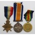 WW1 1914-15 Star Medal Trio - Pte. G. Montgomery, 1st/4th Bn. King's Own Scottish Borderers - Wounded at Dardanelles