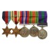 WW2 and General Service Medal (Clasp - Arabian Peninsula) Group of Five - L.A.C. A.L. Halliday, Royal Air Force