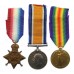 WW1 1914-15 Star Medal Trio - Pte. W. Phillips, 1st Bn. York & Lancaster Regiment - Wounded in Action (Ypres)