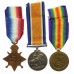 WW1 1914-15 Star Medal Trio - Pte. W. Phillips, 1st Bn. York & Lancaster Regiment - Wounded in Action (Ypres)