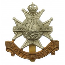 Notts & Derby Regiment (Sherwood Foresters) Cap Badge - King's Crown