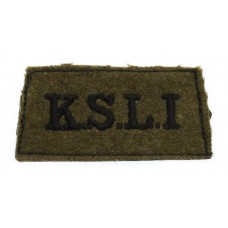 King's Shropshire Light Infantry (K.S.L.I.) WW2 Cloth Slip On Shoulder Title