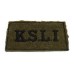 King's Shropshire Light Infantry (K.S.L.I.) WW2 Cloth Slip On Shoulder Title