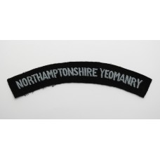 Northamptonshire Yeomanry Cloth Shoulder Title