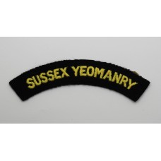 Sussex Yeomanry (SUSSEX YEOMANRY) Cloth Shoulder Title