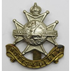 Notts & Derby Regiment (Sherwood Foresters) Cap Badge - King's Crown