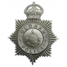 Oldham Borough Police Helmet Plate - King's Crown