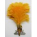 Lancashire Fusiliers Cap Badge with Feather Hackle/Plume
