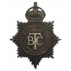 British Transport Commission (B.T.C.) Police Night Helmet Plate - King's Crown