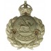 Glamorgan Constabulary Wreath Helmet Plate - King's Crown