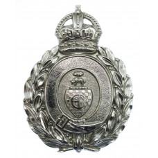 Dewsbury Borough Police Wreath Helmet Plate - King's Crown