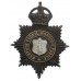 Merthyr Tydfil Borough Police Night Helmet Plate - King's Crown