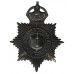 Merthyr Tydfil Borough Police Night Helmet Plate - King's Crown