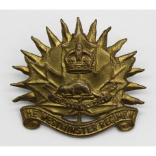 Canadian Westminster Regiment Cap Badge - King's Crown