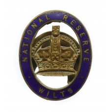 National Reserve Wiltshire (WILTS) Enamelled Lapel Badge