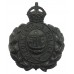 Folkestone Borough Police Wreath Helmet Plate - King's Crown