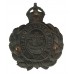 Folkestone Borough Police Wreath Helmet Plate - King's Crown