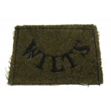 Wiltshire Regiment (WILTS) WW2 Cloth Slip On Shoulder Title