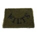 Wiltshire Regiment (WILTS) WW2 Cloth Slip On Shoulder Title