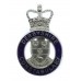 Derbyshire Constabulary Enamelled Cap Badge - Queen's Crown