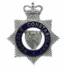 Norfolk Constabulary Senior Officer's Enamelled Cap Badge - Queen's Crown