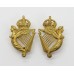 Pair of 5th Royal Irish Lancers Collar Badges - King's Crown