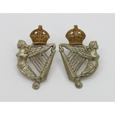 Pair of 8th King's Royal Irish Hussars Collar Badges - King's Crown