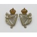 Pair of 8th King's Royal Irish Hussars Collar Badges - King's Crown