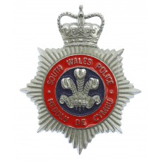 South Wales Police (Heddlu De Cymru) Enamelled Cap Badge - Queen's Crown