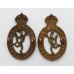 Pair of Royal Corps of Signals Collar Badges - King's Crown
