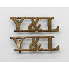 Pair of York & Lancaster Regiment (Y&L) Shoulder Titles