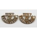 Pair of West Riding Regiment (DUKE/OF/WELLINGTON'S) Shoulder Titles
