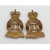 Pair of 4th Queen's Own Hussars Collar Badges - Queen's Crown