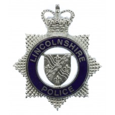 Lincolnshire Police Senior Officer's Enamelled Cap Badge - Queen's Crown