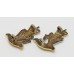 Pair of Royal Irish Rangers Officer's Collar Badges - Queen's Crown