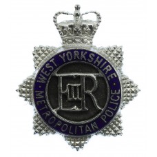 West Yorkshire Metropolitan Police Senior Officer's Enamelled Cap Badge - Queen's Crown