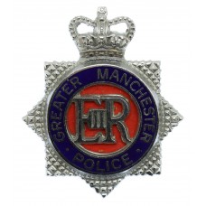 Greater Manchester Police Senior Officer's Enamelled Cap Badge - Queen's Crown