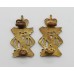 Pair of 13th/18th Royal Hussars Collar Badges - Queen's Crown