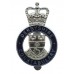 Derbyshire Constabulary Enamelled Cap Badge - Queen's Crown