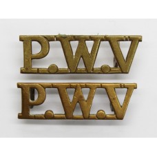 Pair of South Lancashire Regiment (P.W.V.) Shoulder Titles