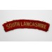 WW2 South Lancashire Regiment (SOUTH LANCASHIRE) Cloth Shoulder Title