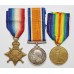 WW1 1914-15 Star, British War and Victory Medal Trio - A.W.O.II W. Morley. Notts & Derby Regiment (Sherwood Foresters)