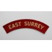 East Surrey Regiment (EAST SURREY) WW2 Printed Shoulder Title