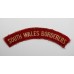 South Wales Borderers (SOUTH WALES BORDERERS) WW2 Printed Shoulder Title