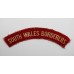 South Wales Borderers (SOUTH WALES BORDERERS) WW2 Printed Shoulder Title