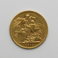 1882 S Victoria 22ct Gold Full Sovereign Coin (Sydney Mint)