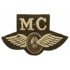 British Army Motor Cyclists (M.C.) Winged Wheel Cloth Proficiency Arm Badge